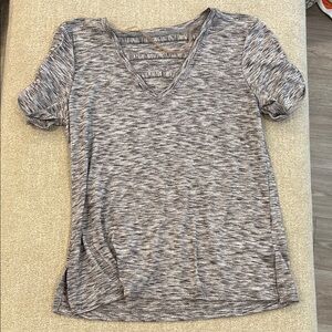 Heather Gray V-Neck Women's Top